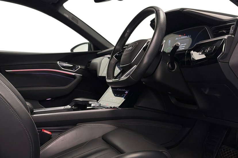 Audi E-tron 55 Black Edition Suv Quattro 95K White #6