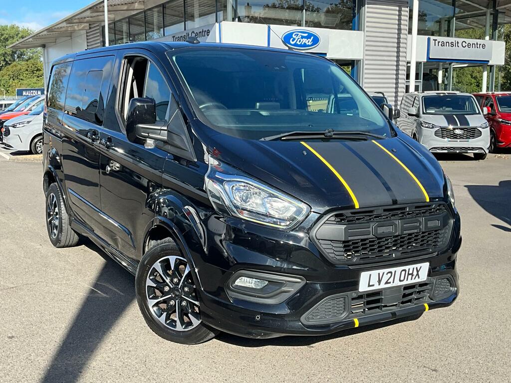 Ford Transit Custom 2.0 320 Ecoblue Sport Crew Van Double Cab Dies Black