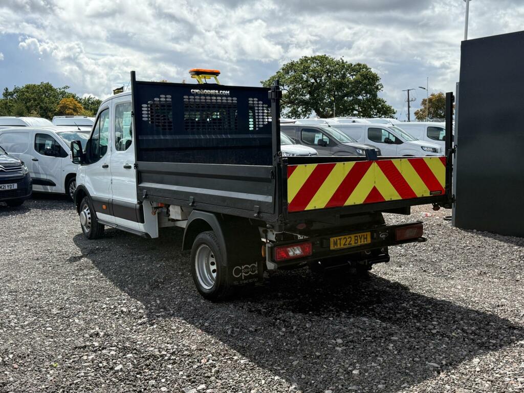 Ford Transit Custom 2.0 Ecoblue 130Ps Double Cab Tipper 1 Way White #4