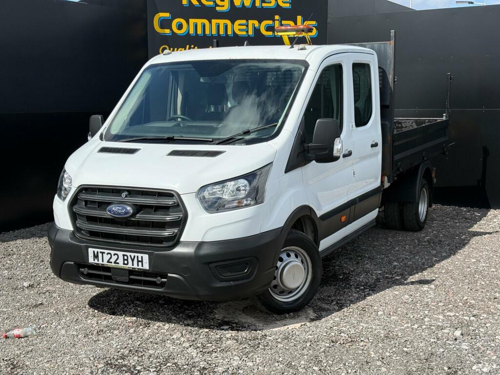 Ford Transit Custom 2.0 Ecoblue 130Ps Double Cab Tipper 1 Way White #2