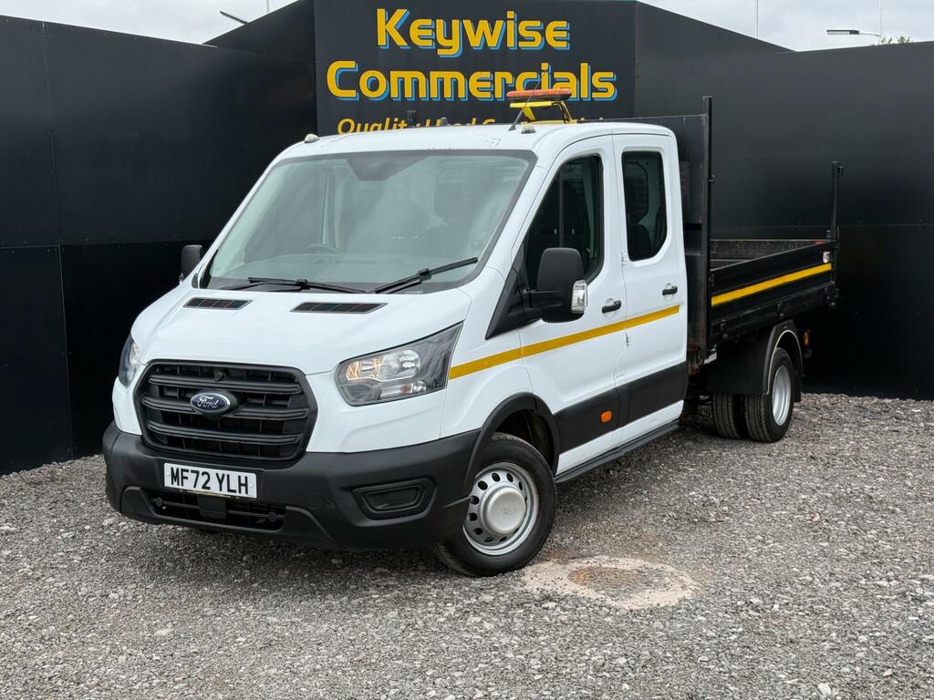 Ford Transit Custom 2.0 Ecoblue 130Ps Double Cab Tipper 1 Way White #2