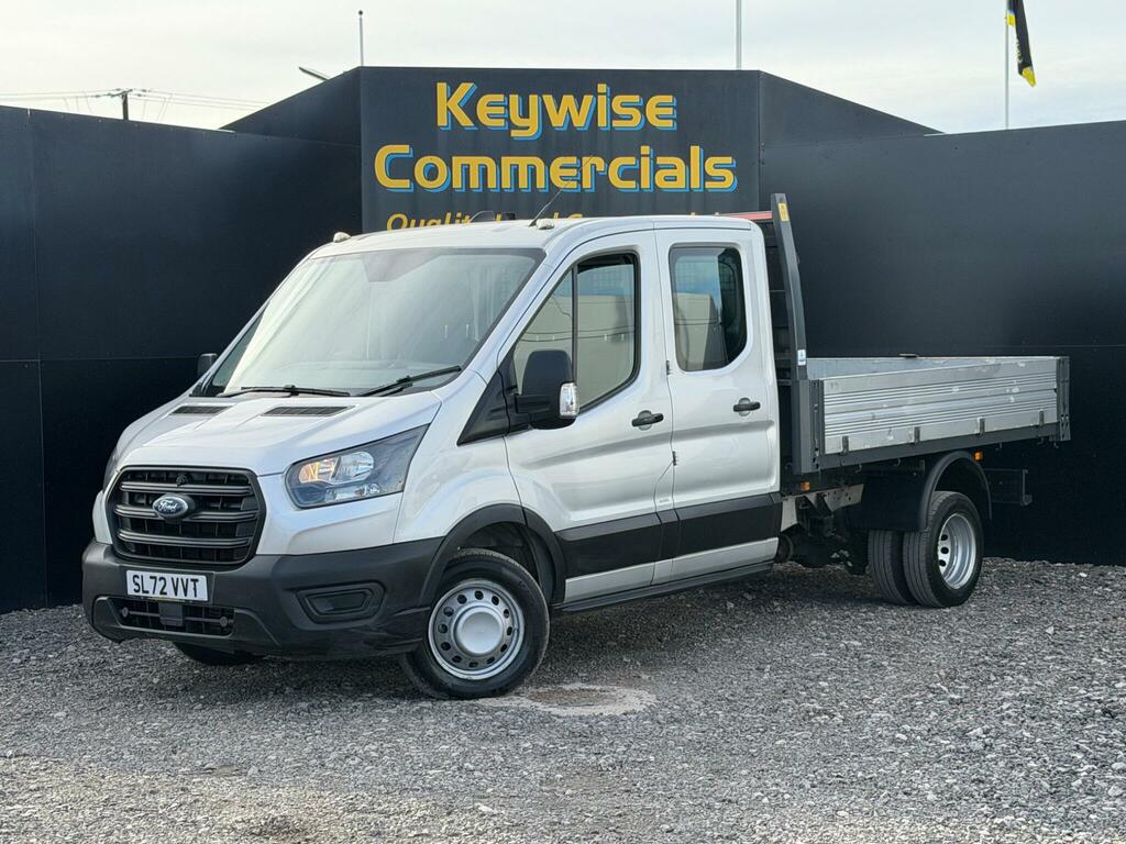 Ford Transit Custom 2.0 350 Ecoblue Leader Tipper Double Cab Diese Silver