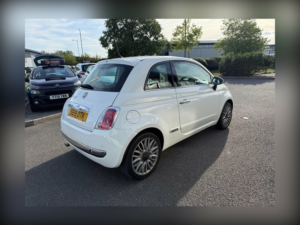 Fiat 500 1.2 Lounge Hatchback Euro 6 Ss White #2