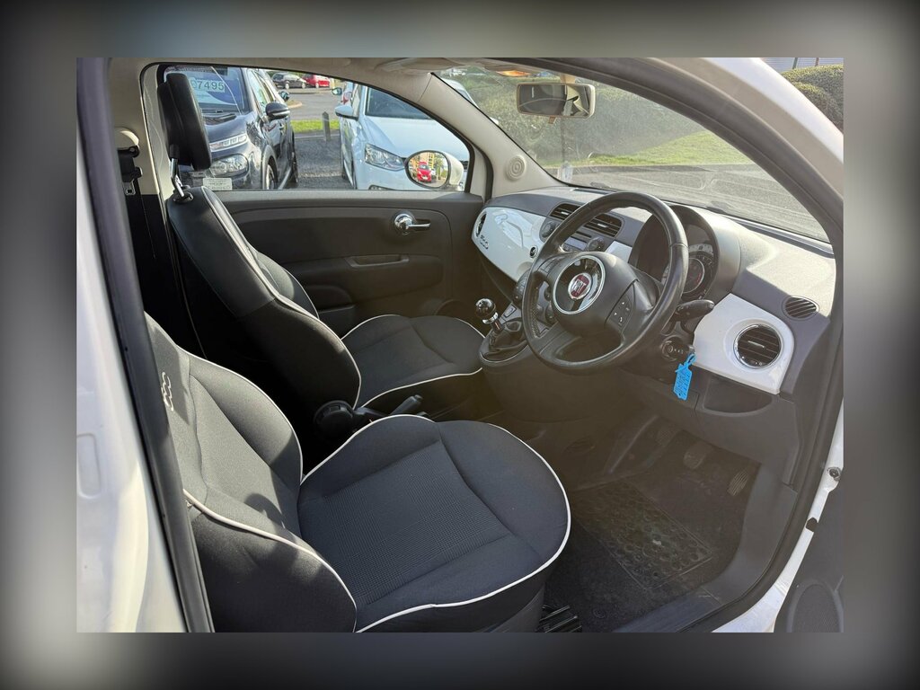 Fiat 500 1.2 Lounge Hatchback Euro 6 Ss White #4