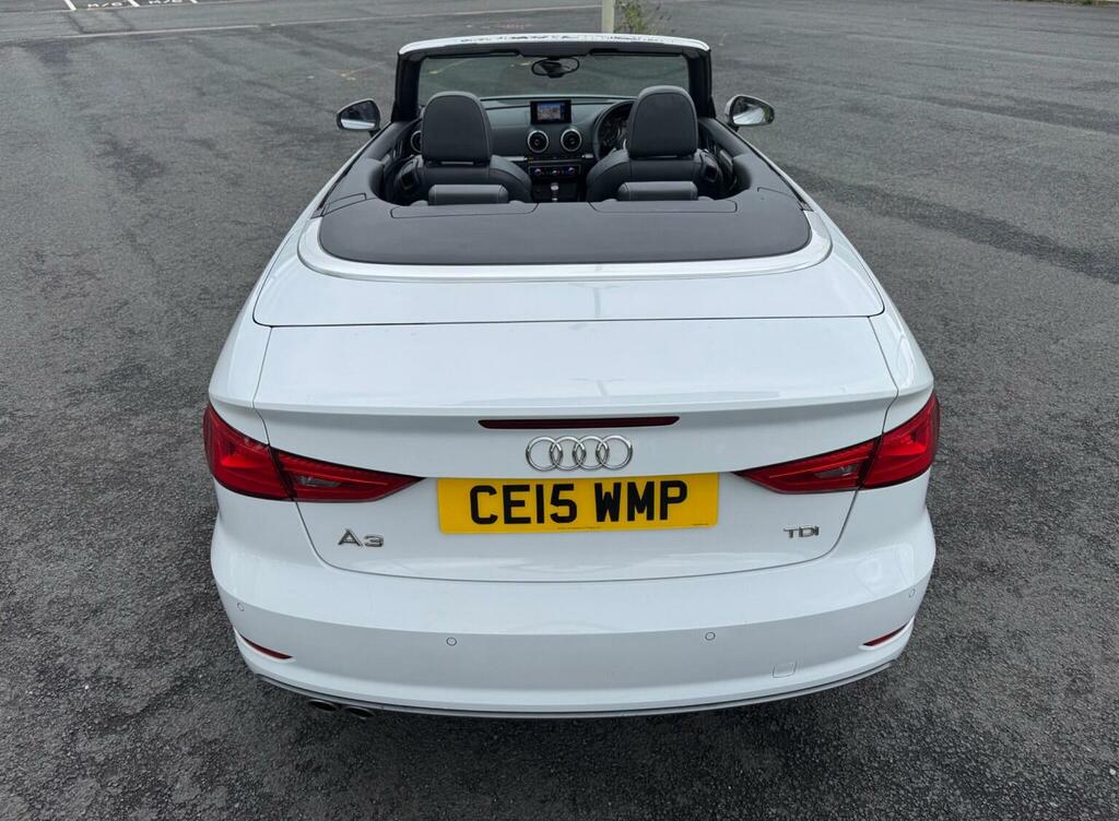Audi A3 Cabriolet 2.0 Tdi S Line S Tronic Euro 6 Ss White #6