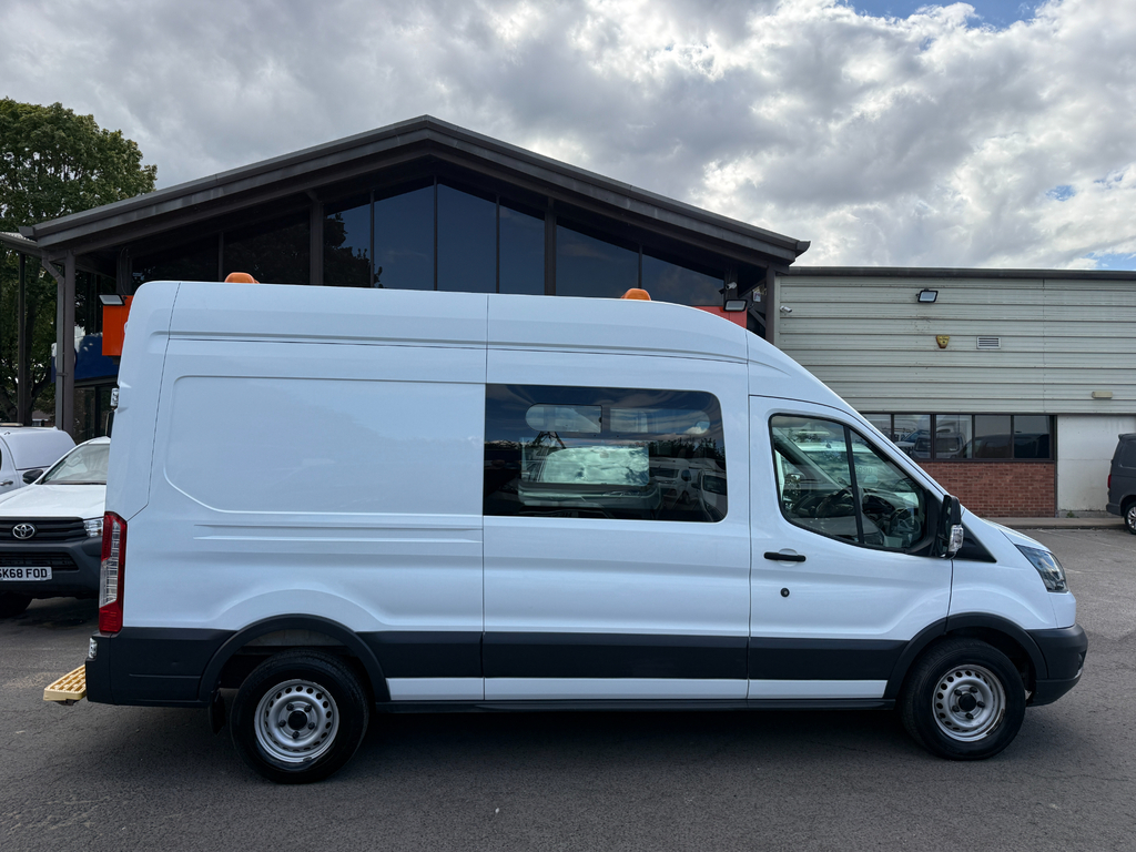 Ford Transit Custom 350 L3 H3 Lwb Drw Welfare Crew Van White #2