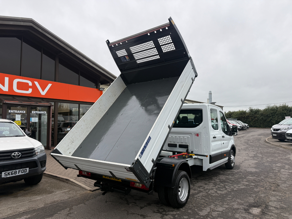 Ford Transit Custom 350 Leader Ecoblue Tipper Crew Cab Drw White #5