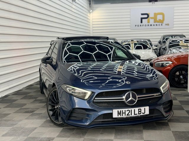 Mercedes-Benz A Class 2021 2.0 A35 Amg Premium Plus Hatchback Petr Blue #4