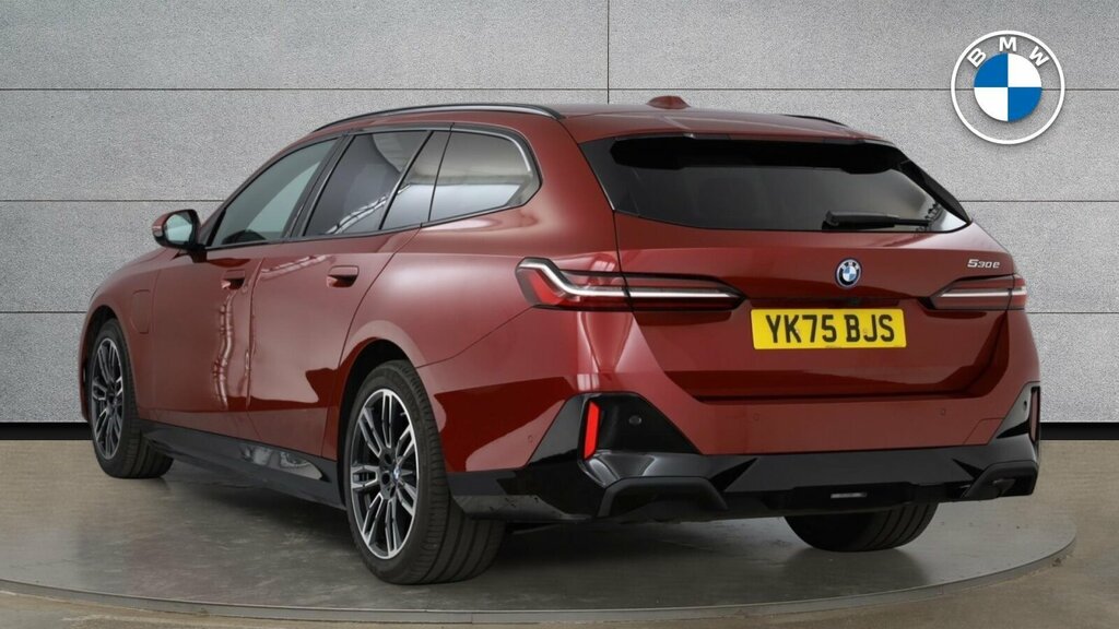 BMW 5 Series 530E M Sport Touring Red #2