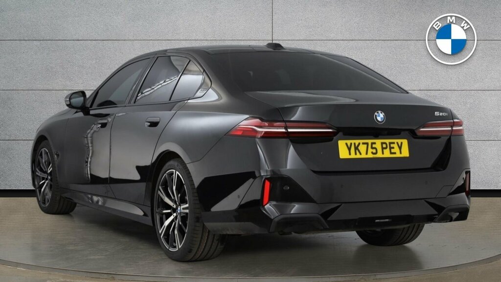 BMW 5 Series 520I M Sport Saloon Black #2
