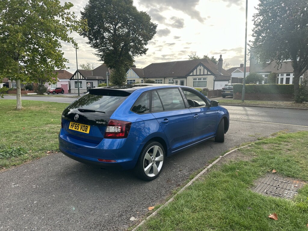 Skoda Rapid Spaceback Hatchback 1.6 Tdi Se Sport 201565 Blue #4