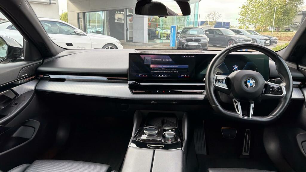 BMW 5 Series 520I M Sport Saloon Black #4