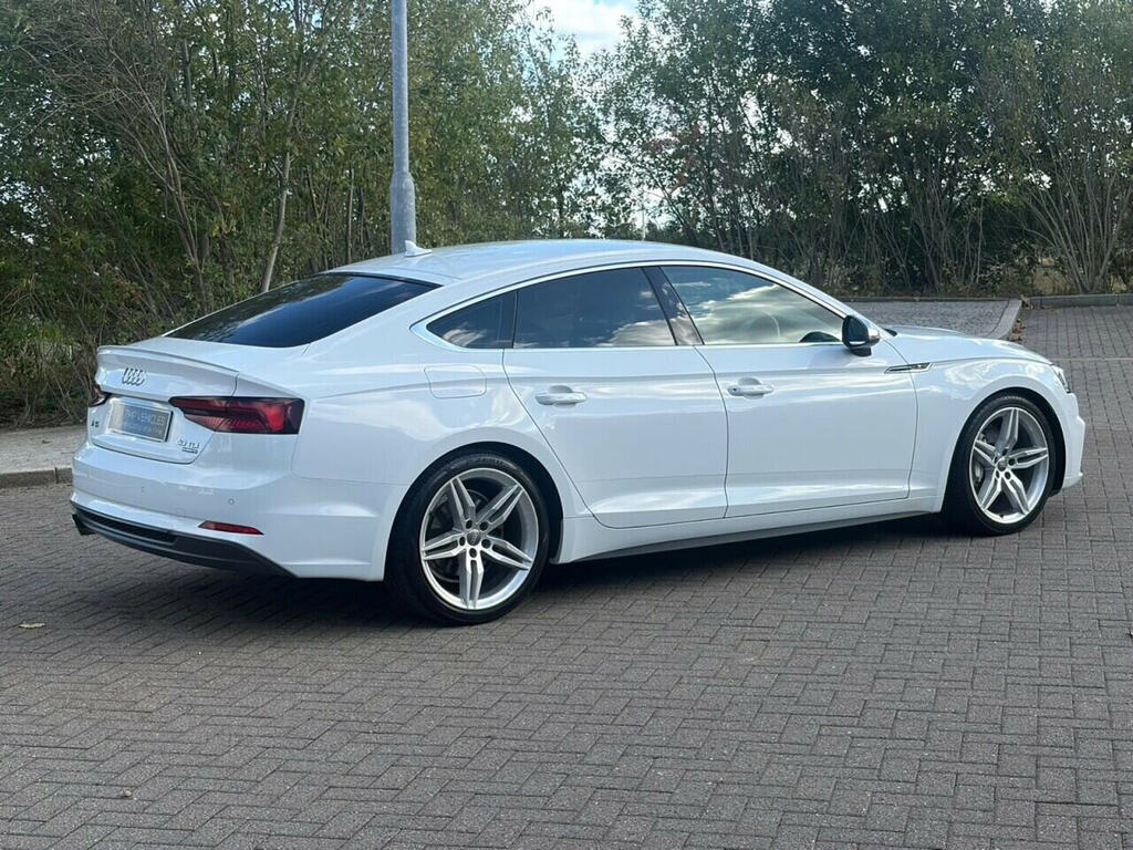 Audi A5 2.0 Tdi 40 S Line Sportback S Tronic Qu White #4