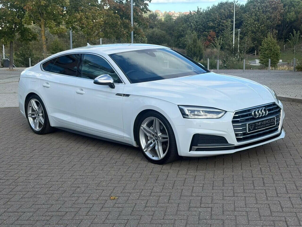 Audi A5 2.0 Tdi 40 S Line Sportback S Tronic Qu White #3