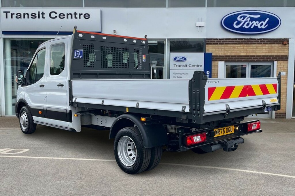 Ford Transit Custom 350 Leader L3 Lwb Rwd Double Cab Tipper 2.0 Ecoblu White #2