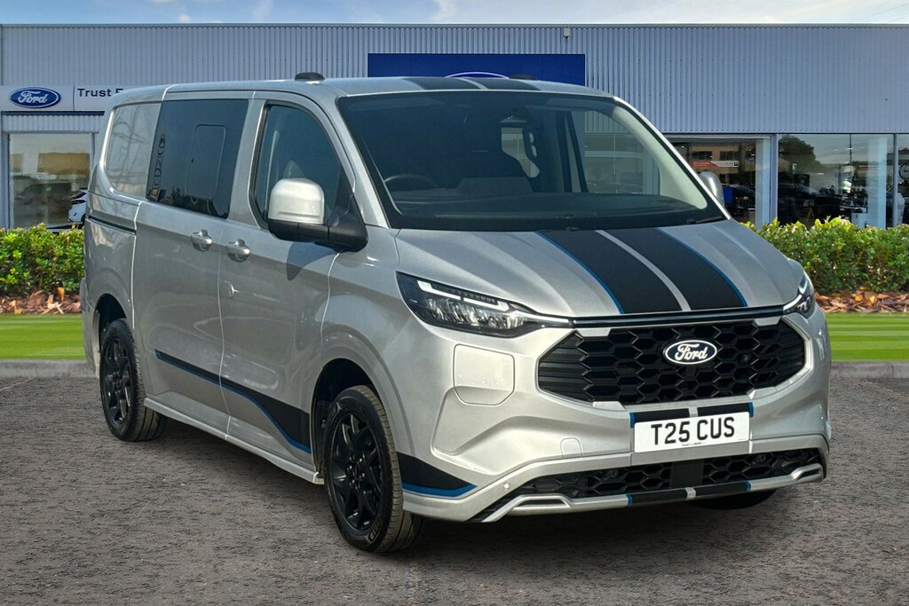 Ford Transit Custom 320 Sport L1 Swb Double Cab In Van Fwd 2.5 Ph Silver