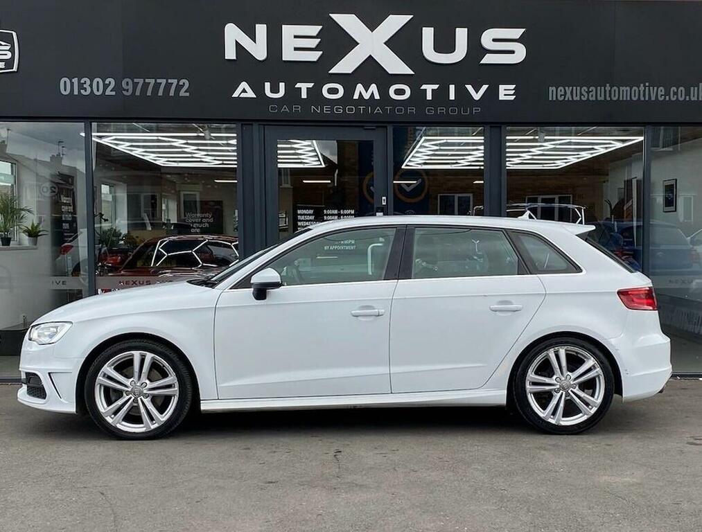 Audi A3 2.0 Tdi S Line Sportback Euro 6 Ss Nav White #3