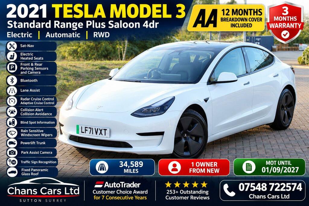 Tesla Model 3 Standard Range Plus White