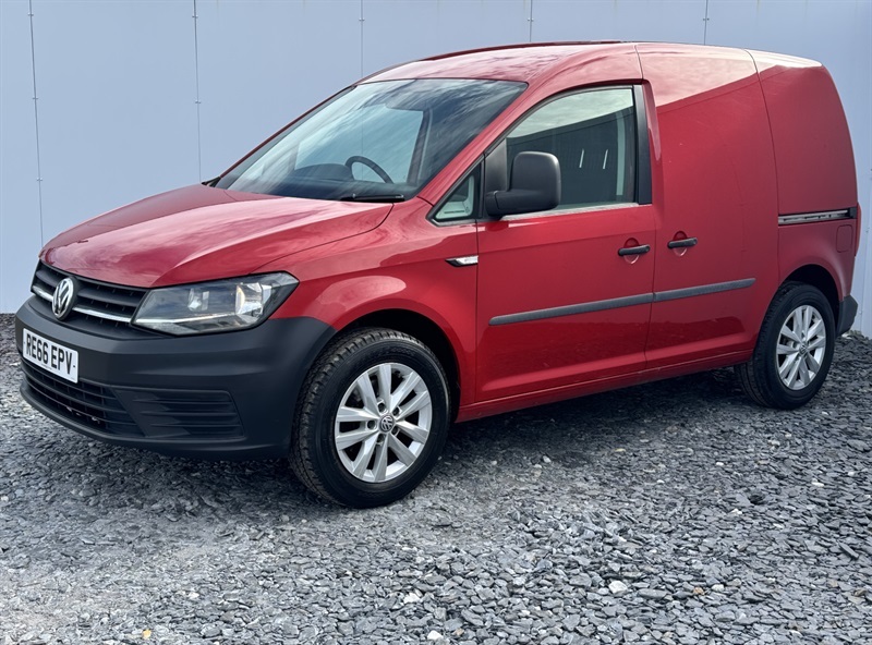 Volkswagen Caddy 1.6 Tdi C20 Bluemotion Tech Startline Panel Van Red #3