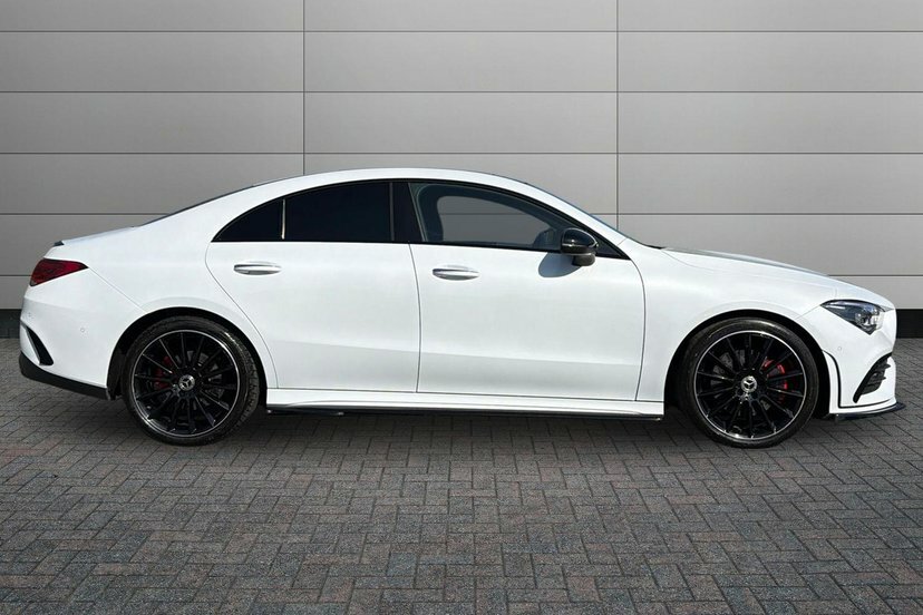 Mercedes-Benz CLA Class Cla220d Amg Line Night Edition Premium Plus Coupe White #3