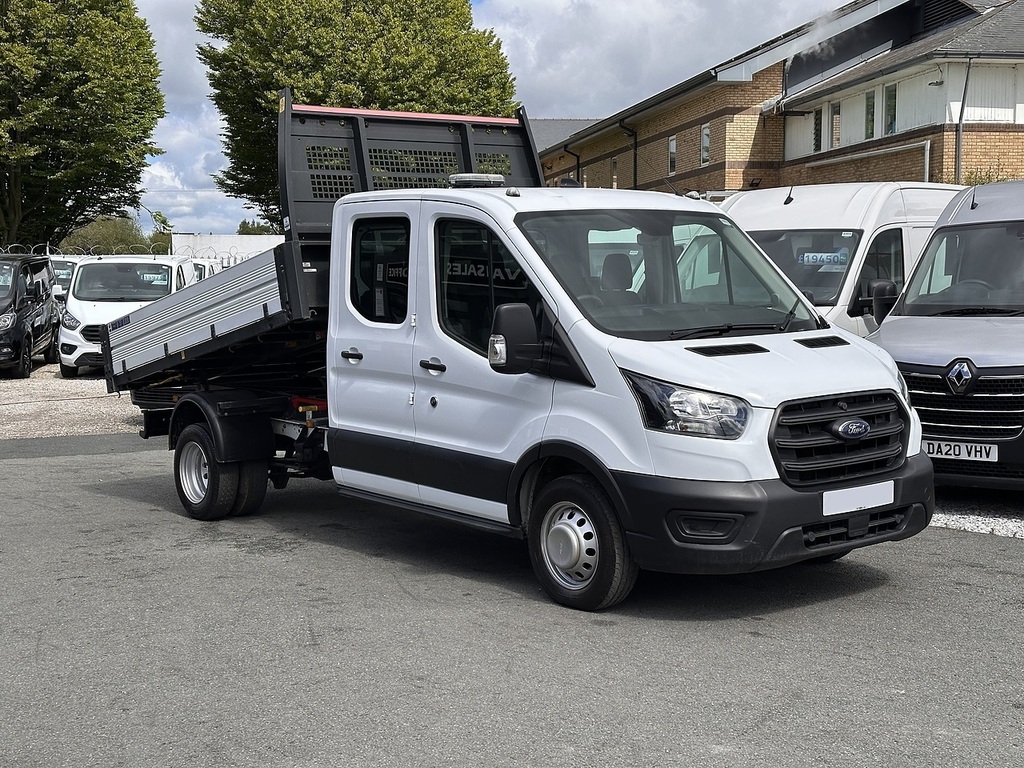 Ford Transit Custom 350 Ecoblue Leader Double Cab Tipper Rwd L3 Euro 6 White #4
