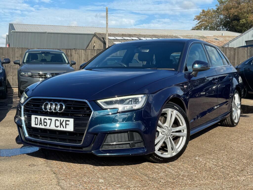 Audi A3 2.0 Tdi S Line Sportback S Tronic Euro 6 Ss Blue #3
