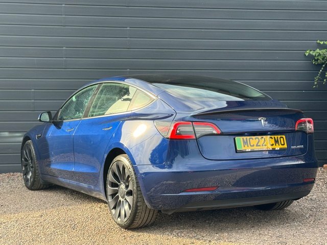 Tesla Model 3 2022 Dual Motor Performance Saloon MC22CMO Blue #2