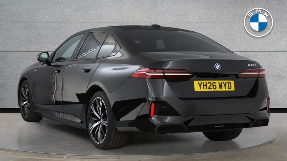 BMW 5 Series 530E M Sport Saloon Black #3