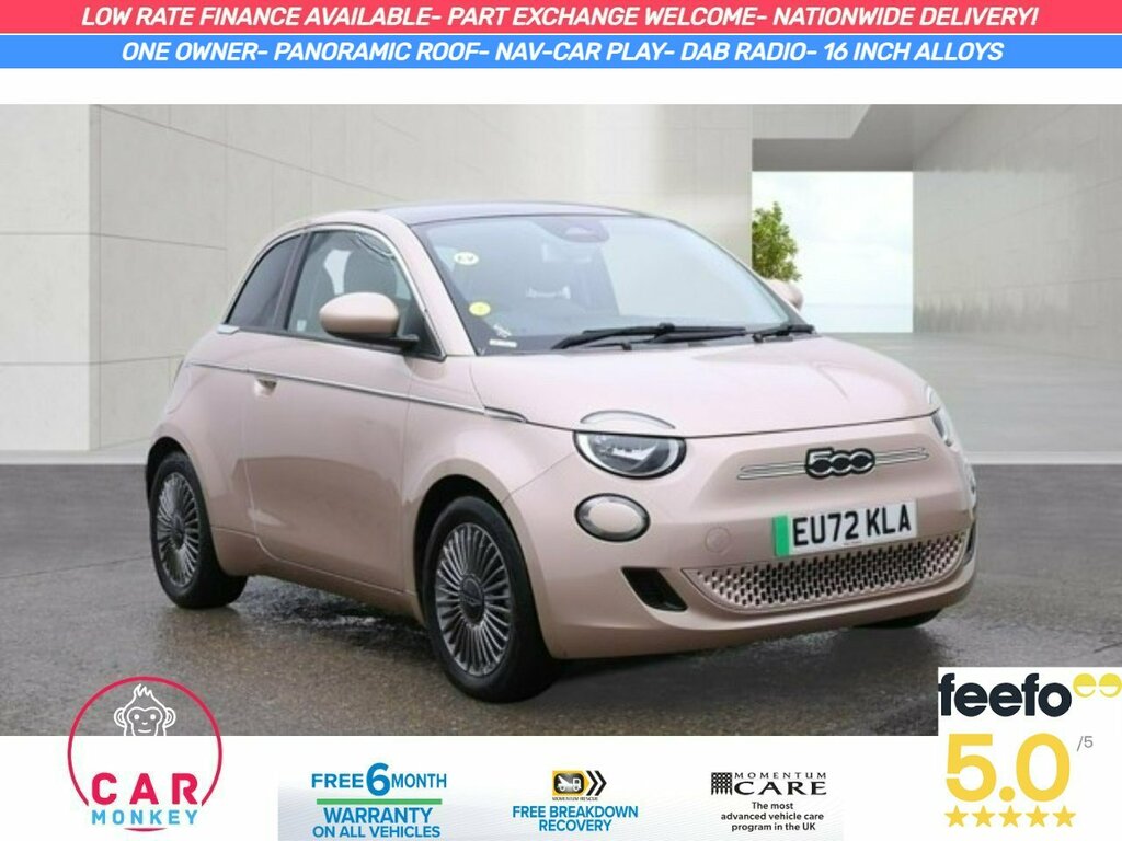 Fiat 500E Icon U770 Ulez Gold