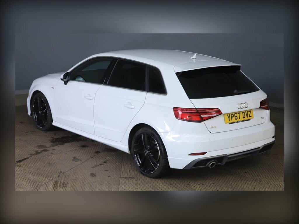 Audi A3 1.6 Tdi S Line Sportback S Tronic Euro 6 Ss White #4