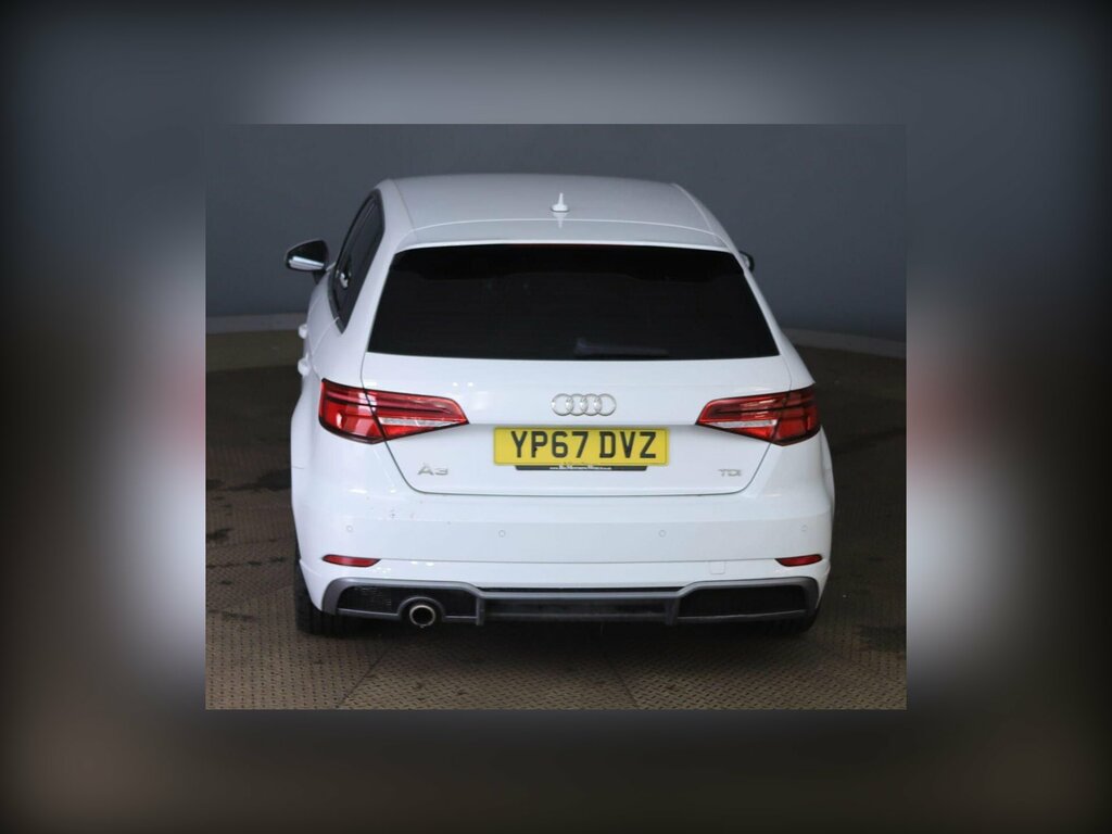 Audi A3 1.6 Tdi S Line Sportback S Tronic Euro 6 Ss White #3
