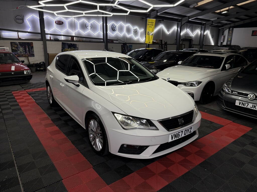 Seat Leon Hatchback 1.6 Tdi Se Dynamic Technology 201767 VN67OYZ White #5