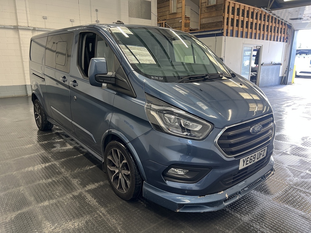 Ford Transit Custom 2.0 320 Ecoblue Limited Crew Van Double Cab Di Blue #4