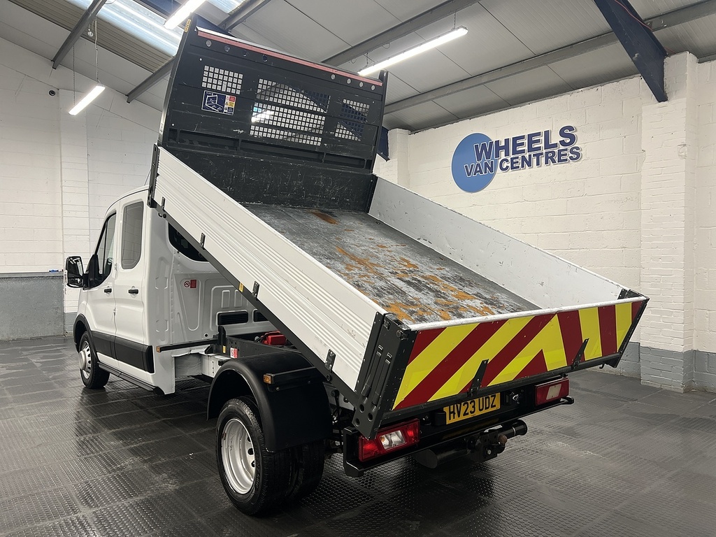 Ford Transit Custom 2.0 350 Ecoblue Leader Tipper Double Cab Diese White #3