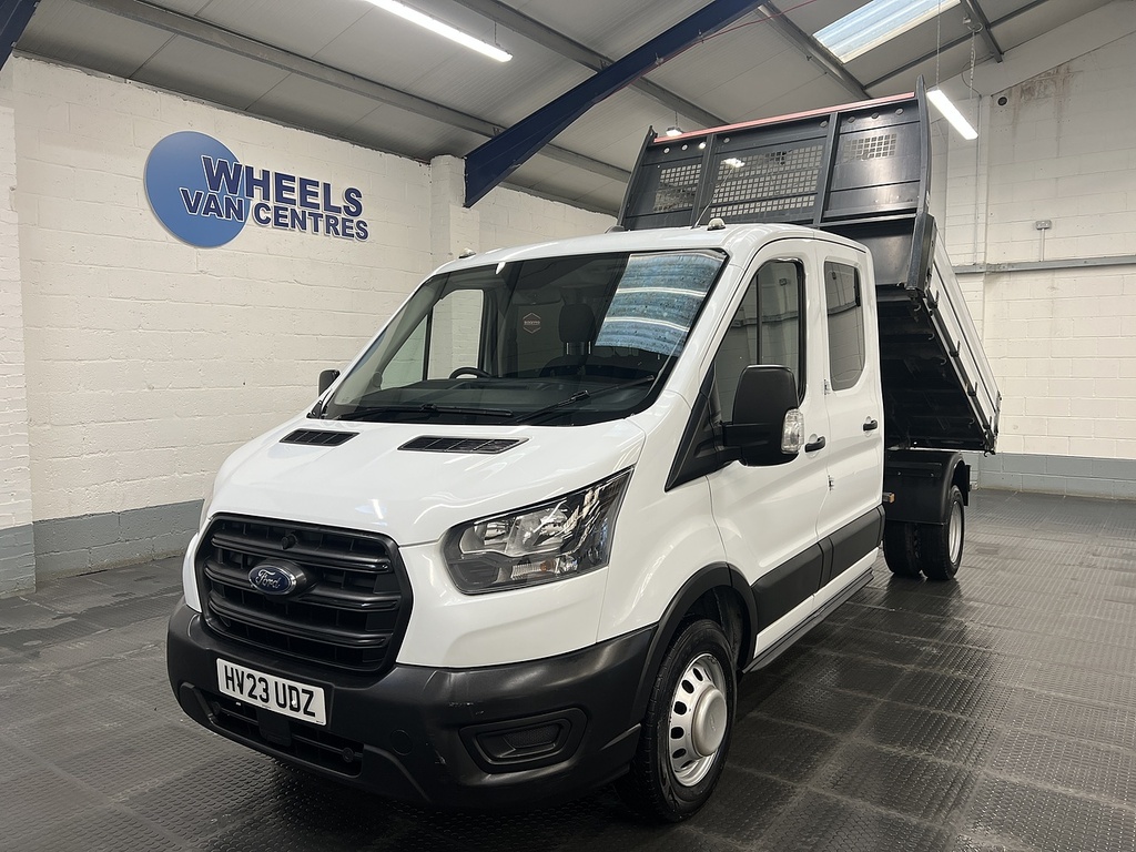 Ford Transit Custom 2.0 350 Ecoblue Leader Tipper Double Cab Diese White