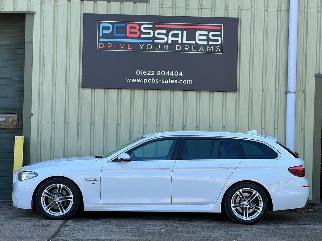 BMW 5 Series 2.0 520D M Sport Touring Euro 6 S White #5