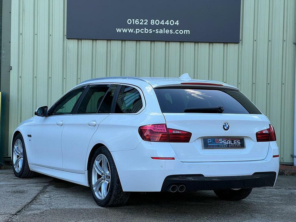 BMW 5 Series 2.0 520D M Sport Touring Euro 6 S White #4