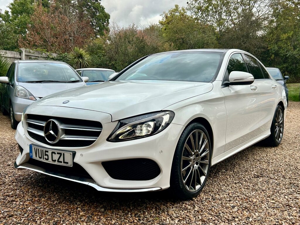 Mercedes-Benz C Class 2.0 C200 Amg Line Saloon 7G-tronic Eur White