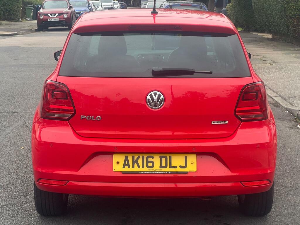 Volkswagen Polo 1.0 Bluemotion Tech Match Euro 6 Ss AK16DLJ Red #4
