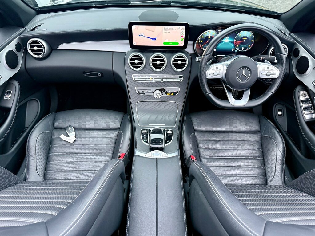 Mercedes-Benz C Class 2.0 C300d Amg Line Premium Cabriolet KN70UPO Black #3