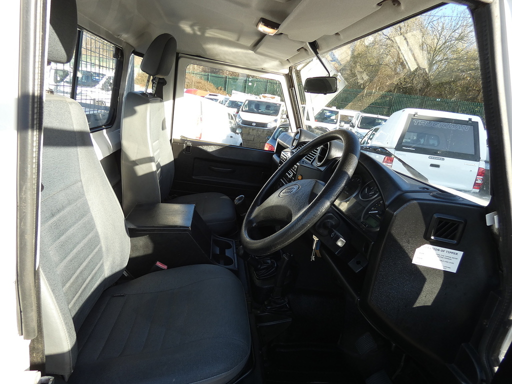 Land Rover Defender 130 High Sided Tipper Only 66K Cat S Repaired U5084 White