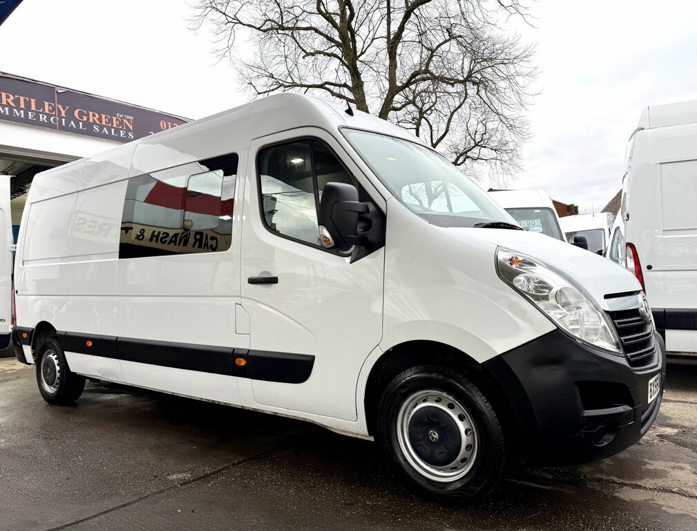 Vauxhall Movano Combi Van Crew Lwb X 6 Seats Ex Ministry 2.3 Ulez White