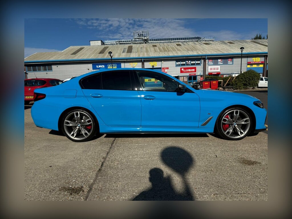 BMW 5 Series M550i Xdrive Blue #5