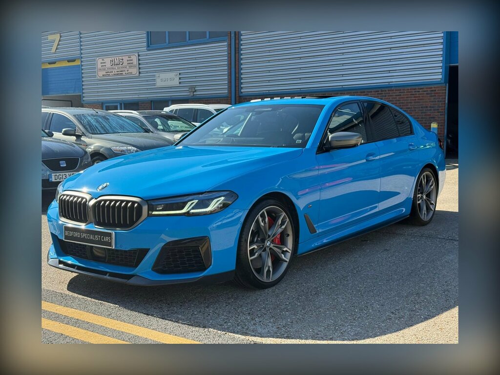 BMW 5 Series M550i Xdrive Blue #3