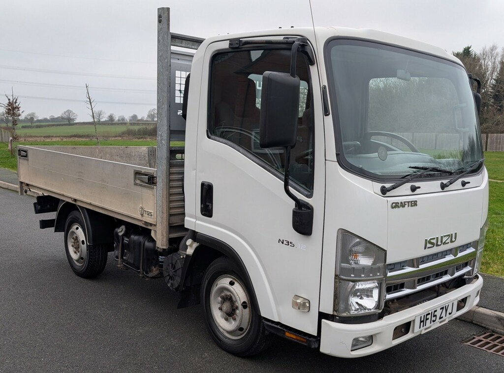 Isuzu  N35.120t 14Ft Dropside No Vat Scaffolding Truck White #1