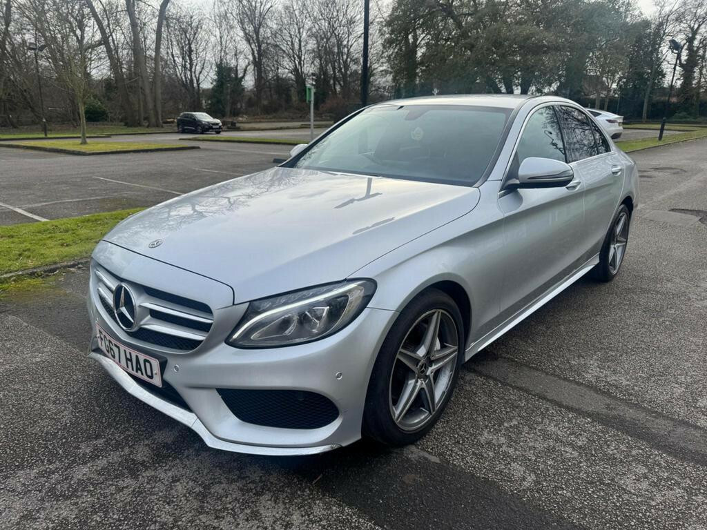 Mercedes-Benz C Class Saloon 2.1 C220d Amg Line 2017 FG67HAO Silver #2
