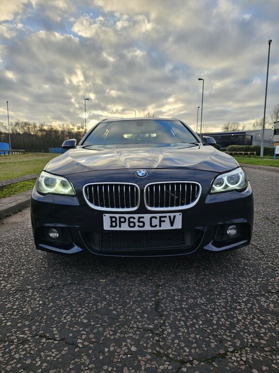 BMW 5 Series 2.0 520D M Sport Touring 2015 Black #2