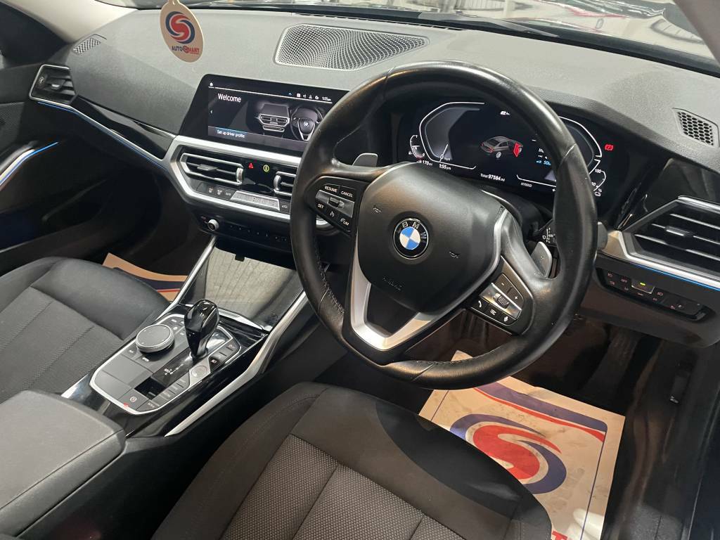 BMW 3 Series Saloon 330E Se Pro Black #3