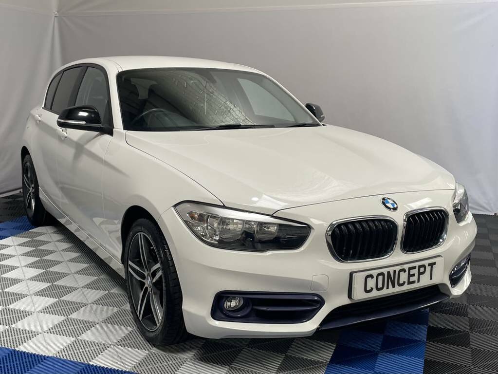 BMW 1 Series Hatchback 118D Sport White #2
