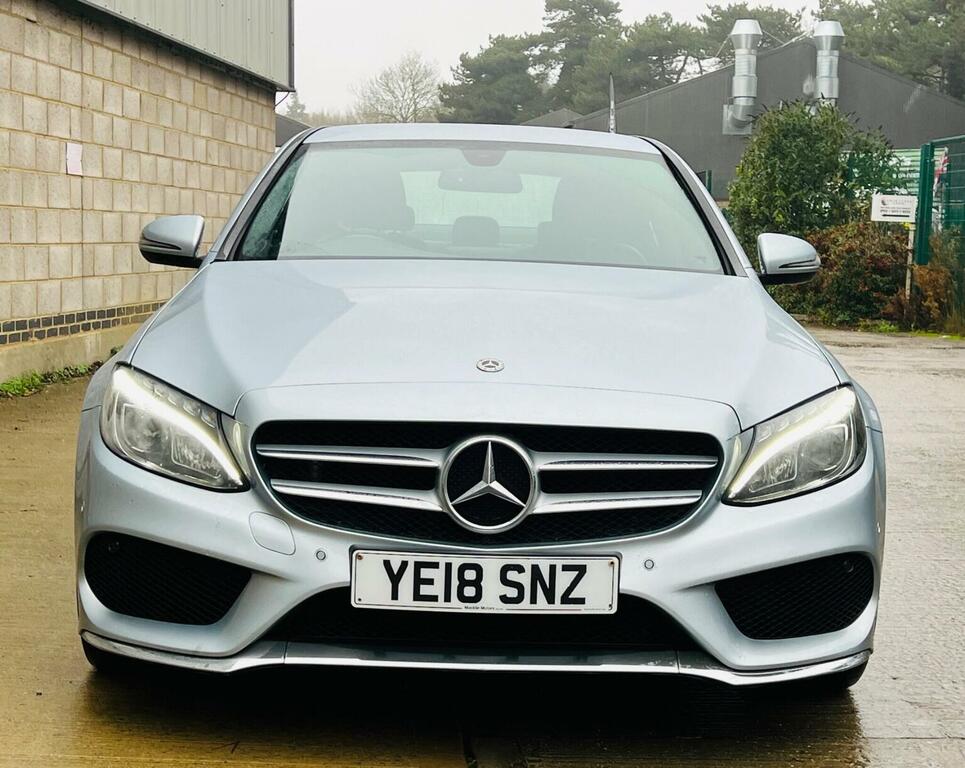 Mercedes-Benz C Class Saloon 2.1 C220d Amg Line G-tronic Euro 6 Ss 4 YE18SNZ Silver #2